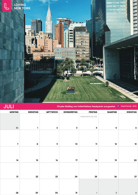 New York-Wandkalender 2025