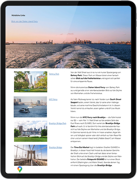 Reiseplan "3 Tage in New York"